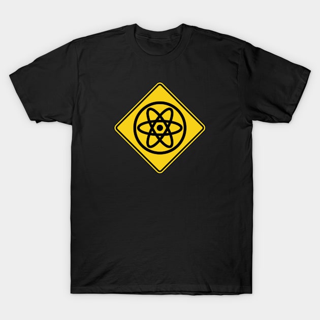 Atomic Warning Sign T-Shirt by Mamon